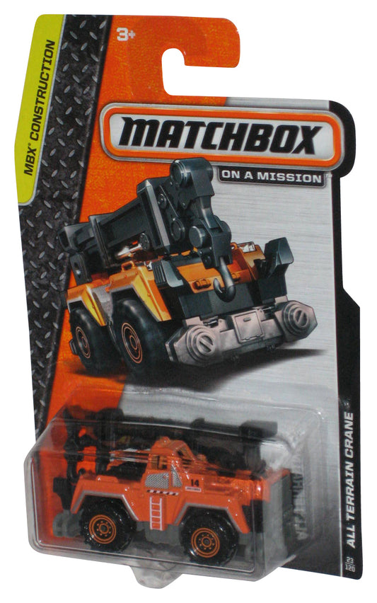 Matchbox MBX Construction (2013) Orange All Terrain Crane Toy 23/120
