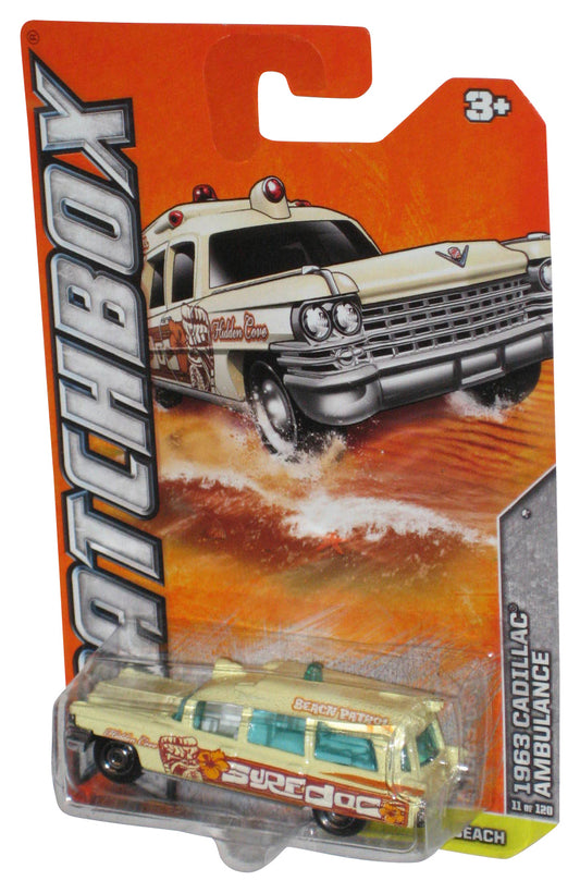 Matchbox 1963 Cadillac Ambulance (2011) Beach Patrol Toy Car 11/120