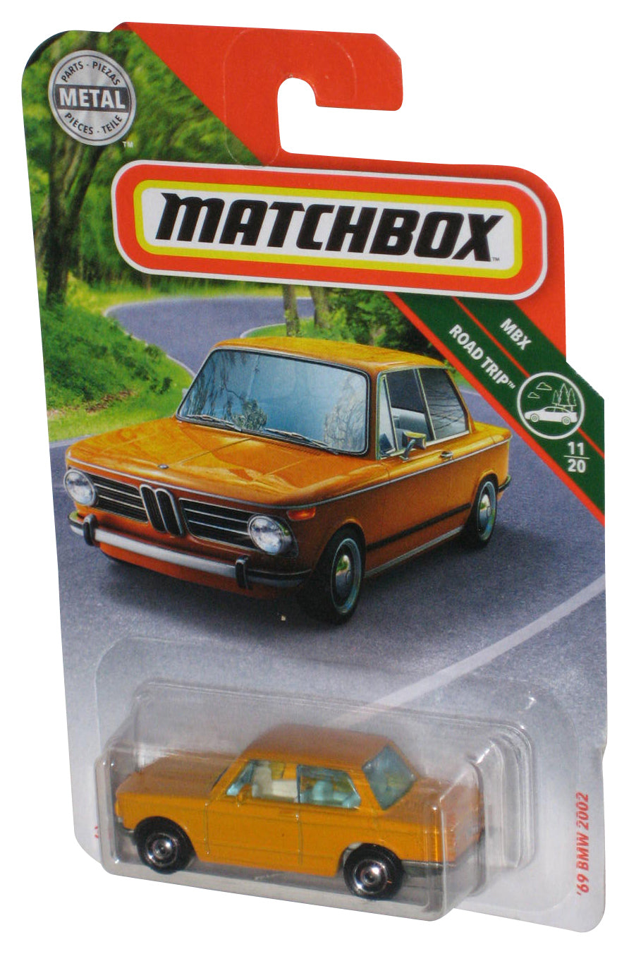 Matchbox MBX Road Trip 11/20 (2018) Yellow '69 BMW 2002 Toy Car 7/100