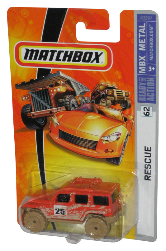 Matchbox MBX Metal (2006) Orange Jeep Rescue Toy Car #62