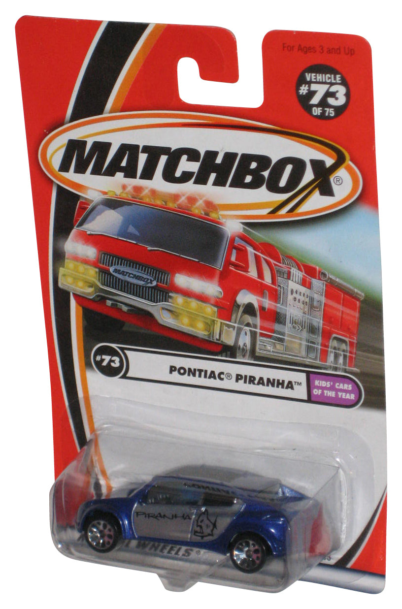 Matchbox Kids Cars of The Year (2001) Blue Pontiac Piranha Toy Car #73/75