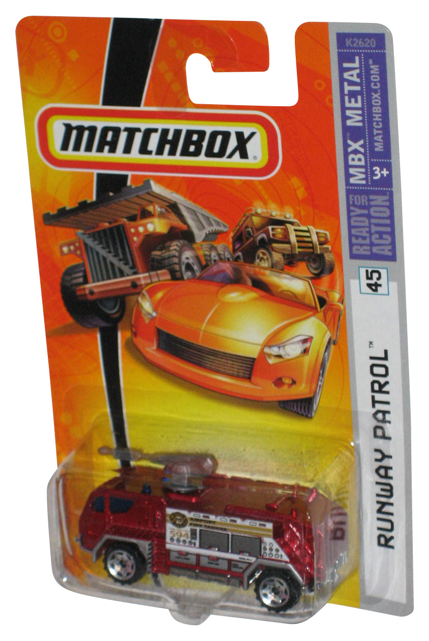Matchbox MBX Metal (2006) Red Runway Patrol Fire Tanker Toy Truck #45