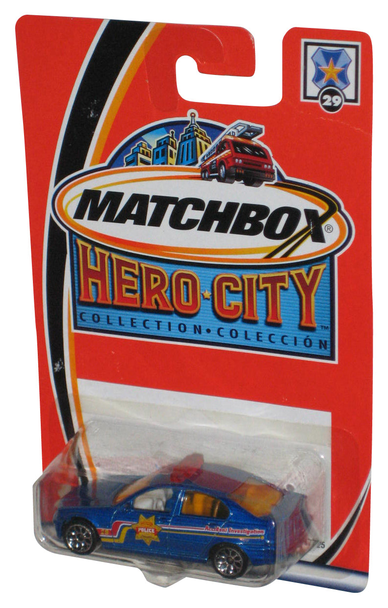 Matchbox Hero City Collection (2002) Blue BMW 328i Police Toy Car #29