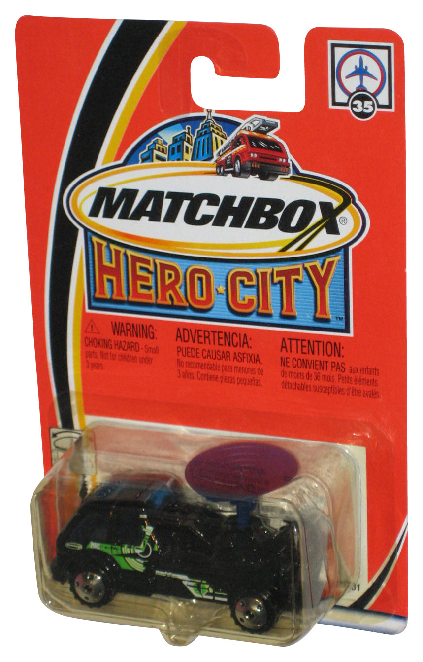 Matchbox Hero City (2002) Black Weather Radar Toy Truck #35