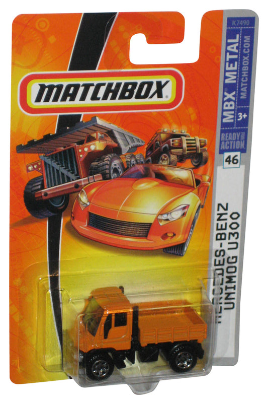 Matchbox MBX Metal (2007) Orange Mercedes-Benz Unimog U300 Toy Truck #46