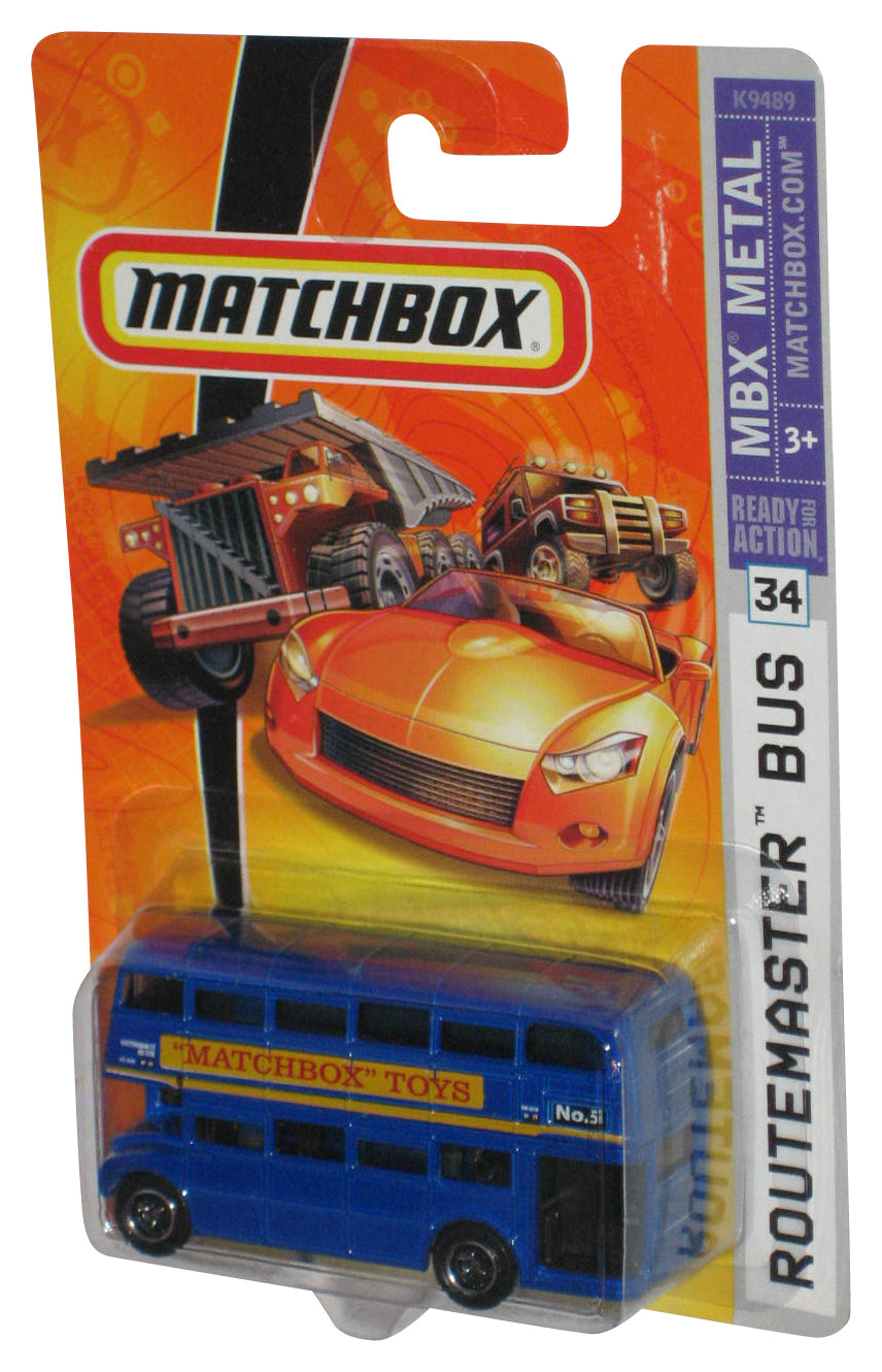 Matchbox MBX Metal (2007) Blue Routemaster Bus Die-Cast Toy #34