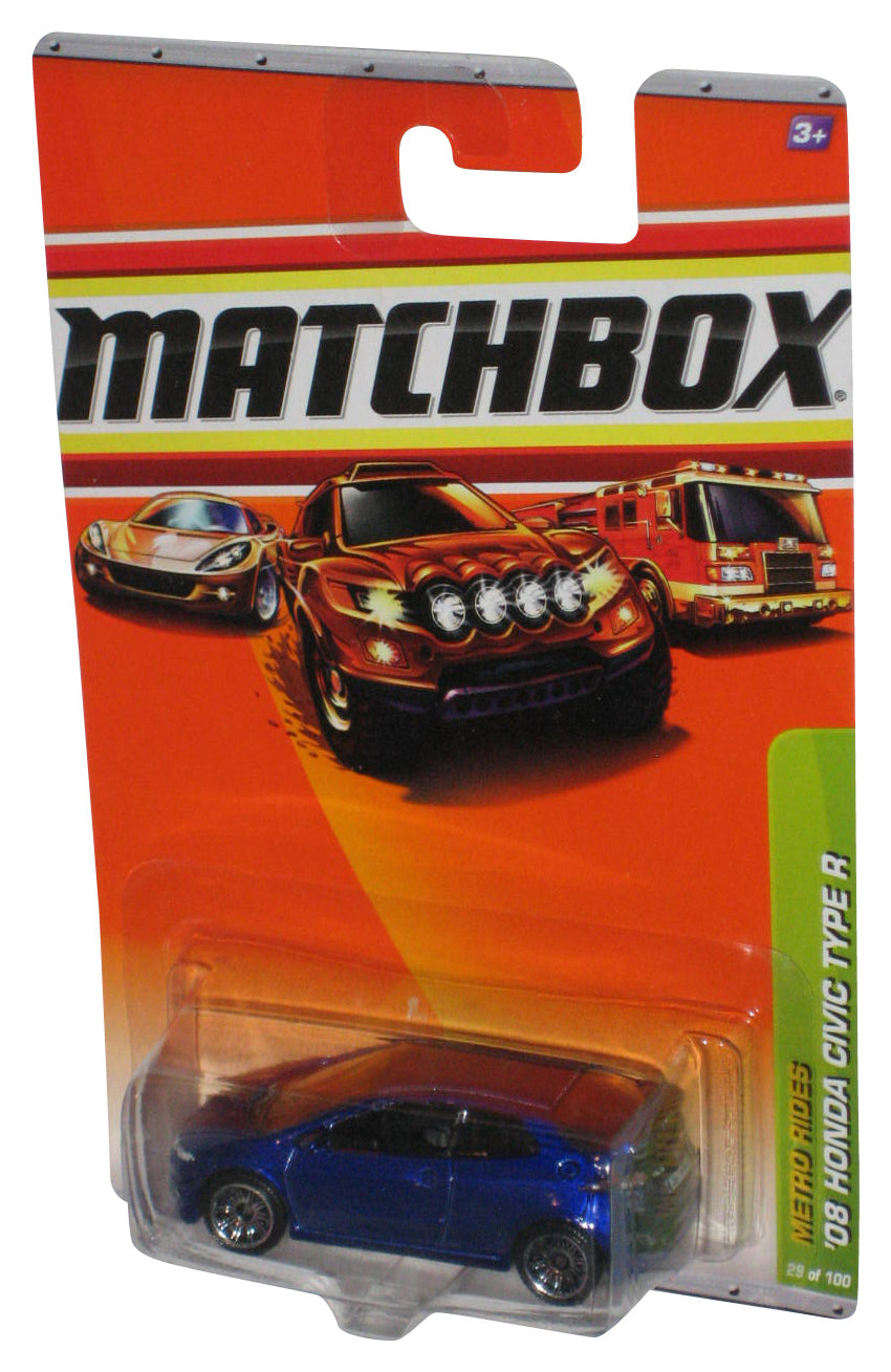 Matchbox Metro Rides (2009) Blue '08 Honda Civic Type R Toy Car #29/100