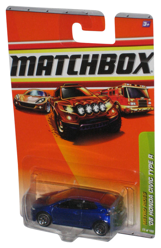 Matchbox Metro Rides (2009) Blue '08 Honda Civic Type R Toy Car #29/100