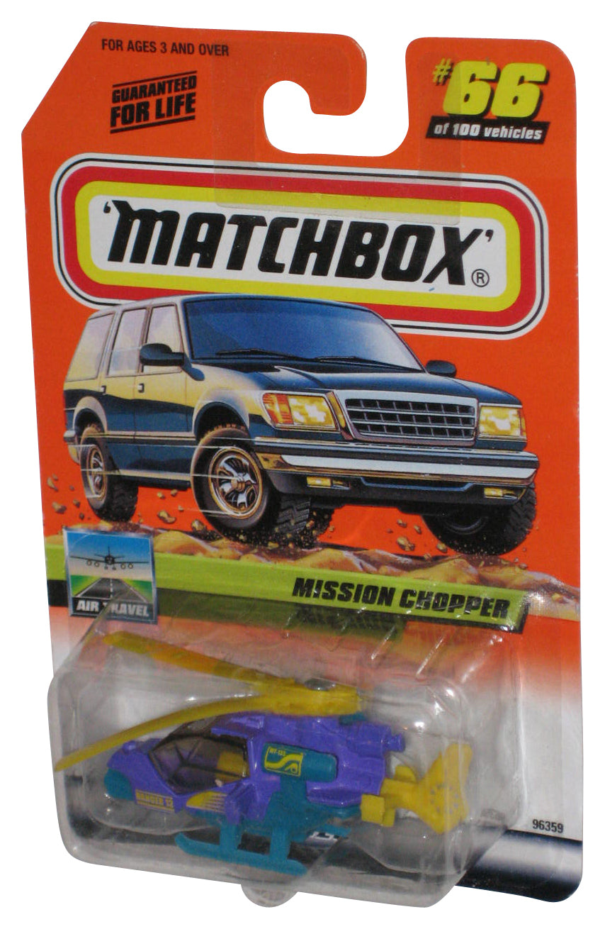 Matchbox Air Travel Mission Chopper (1999) Mattel Toy Helicopter #66/100