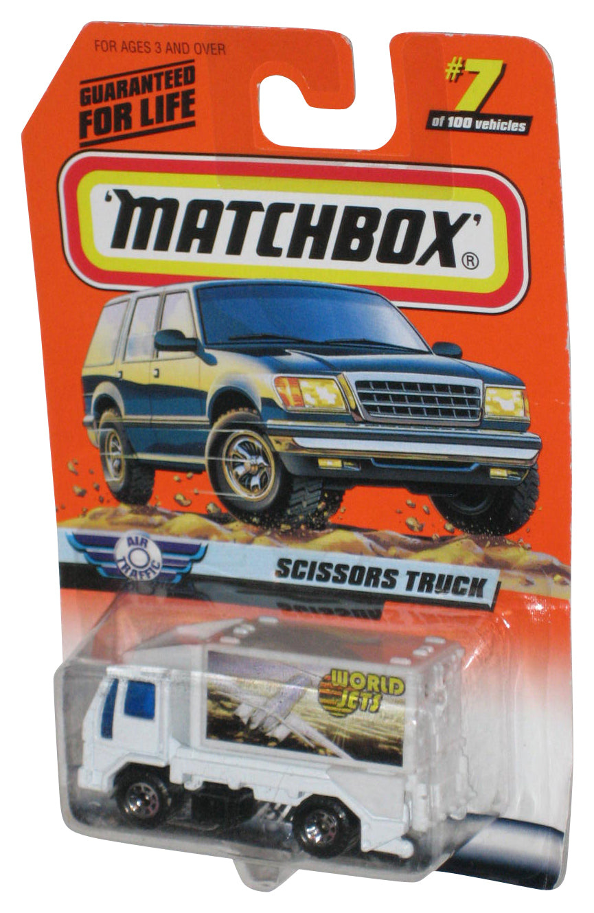 Matchbox Air Traffic Scissors (1998) World Jets White Toy Truck #7/100