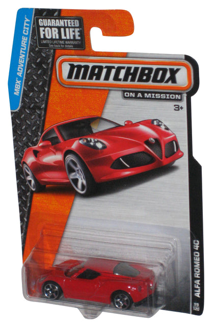Matchbox MBX Adventure City (2014) Red Alfa Romeo 4C Toy Car 99/120