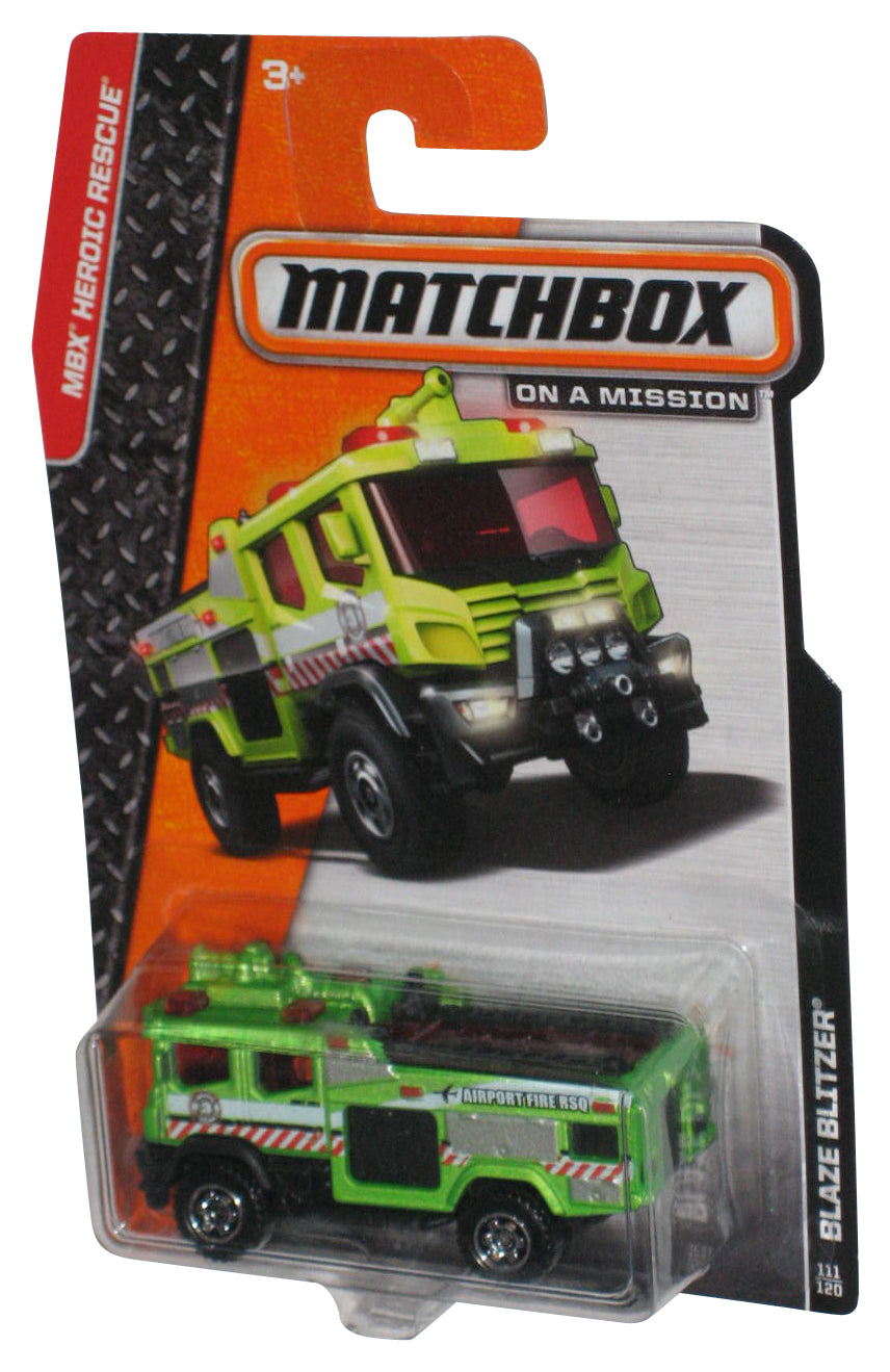Matchbox MBX Heroic Rescue (2013) Green Blaze Blitzer Toy Truck #111/120