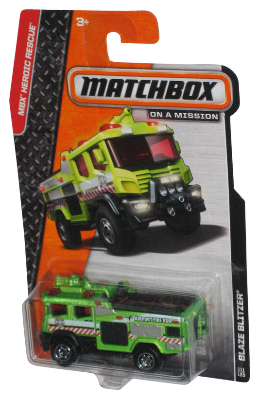 Matchbox MBX Heroic Rescue (2013) Green Blaze Blitzer Toy Truck #111/120