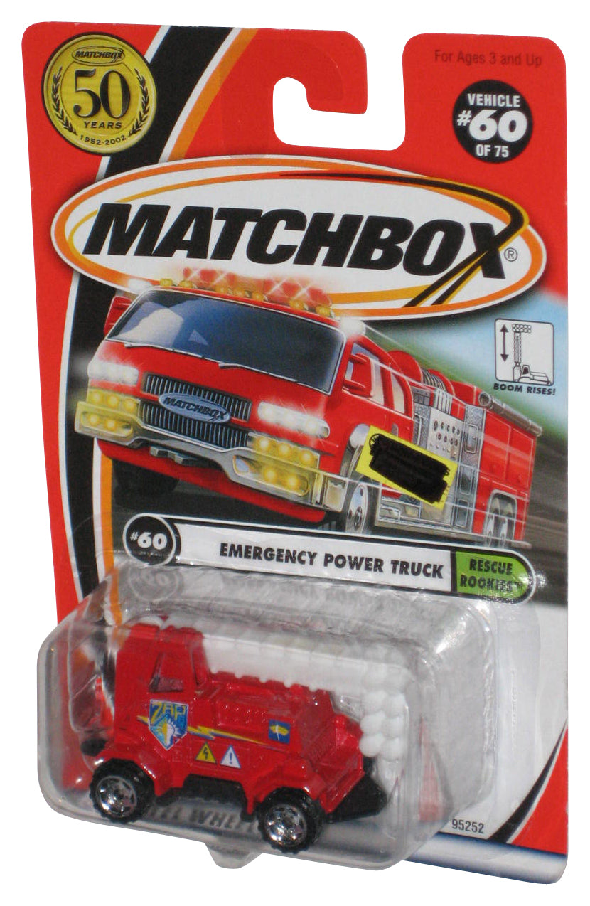 Matchbox Rescue Rookies (2001) Red Emergency Power Truck Toy #60/75