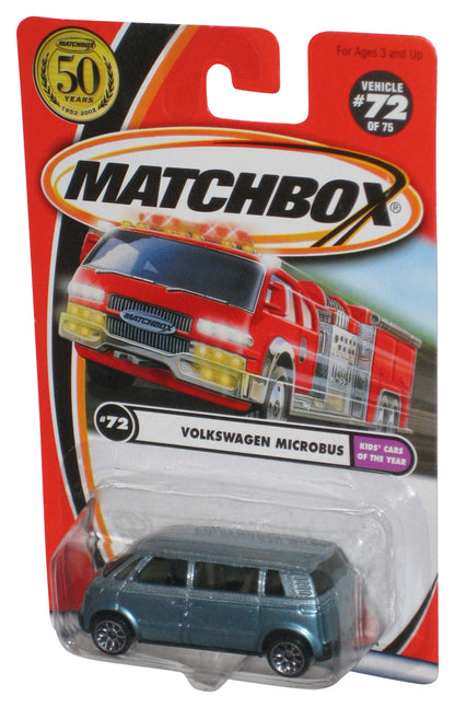 Matchbox Kids Cars of The Year (2001) Metallic Blue Volkswagen Microbus Toy #72/75