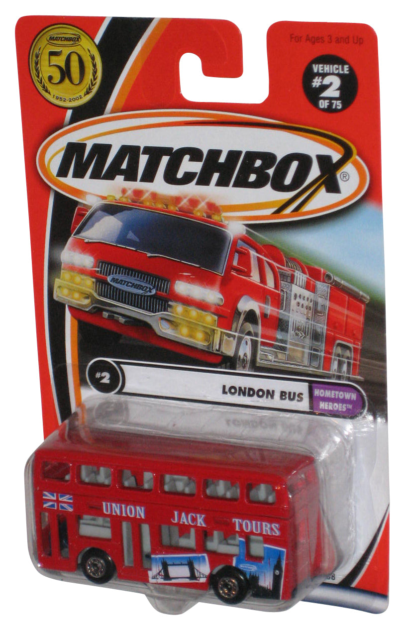 Matchbox Hometown Heroes (2001) Red Union Jack Tours London Toy Bus #2/75