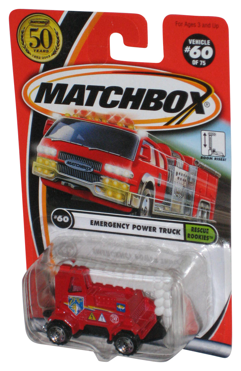 Matchbox Rescue Rookies (2001) Red Emergency Power Truck Toy 60/75