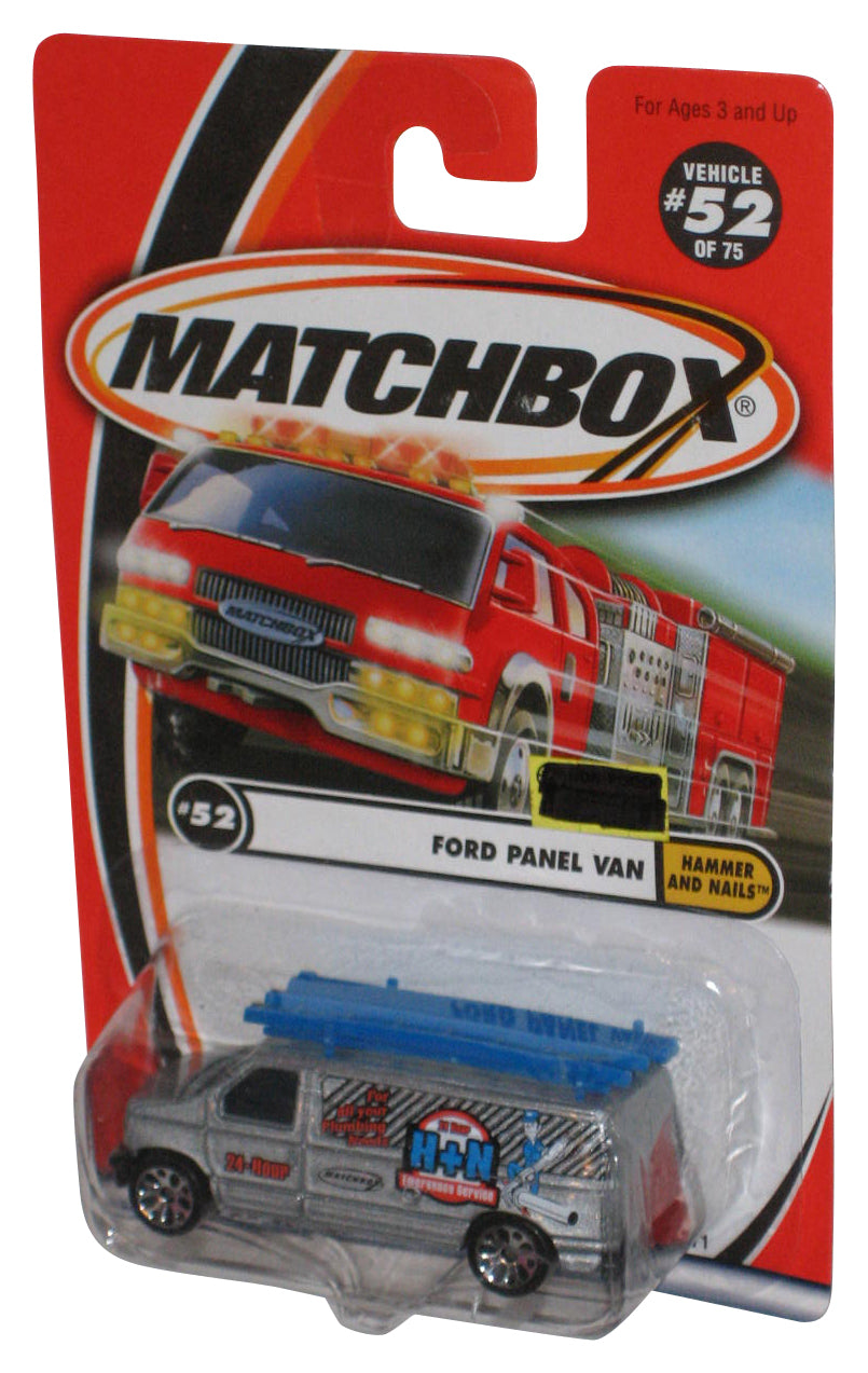 Matchbox Hammer And Nails (2001) Silver Ford Panel Van Toy #52/75