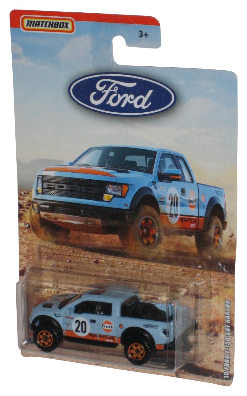 Matchbox Gulf Light Blue '10 Ford F-150 SVT Raptor (2018) Die-Cast Toy Truck