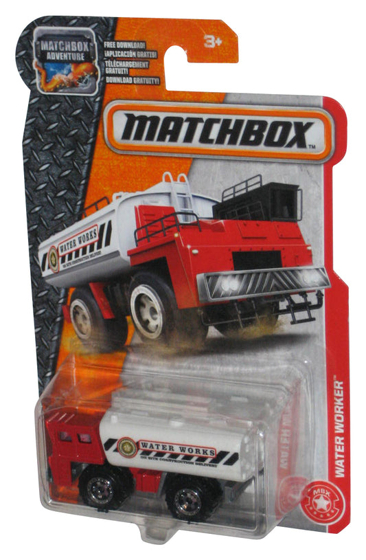 Matchbox Water Worker (2016) Red & White Die-Cast Toy Car Vehicle 75/125