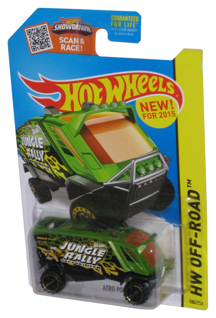 Hot Wheels HW Off-Road (2015) Green Aero Pod Jungle Rally Toy Car 104/250