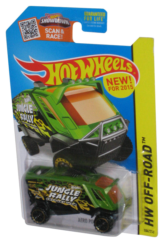 Hot Wheels HW Off-Road (2015) Green Aero Pod Jungle Rally Toy Car 104/250