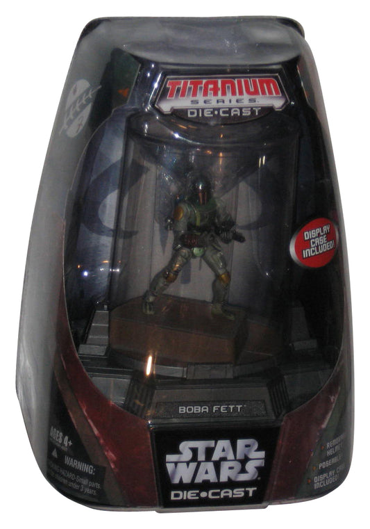 Star Wars Titanium Series (2005) Die-Cast Boba Fett Figure w/ Display Case