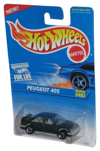 Hot Wheels Peugeot 405 (1995) Green Die-Cast Toy Car #467