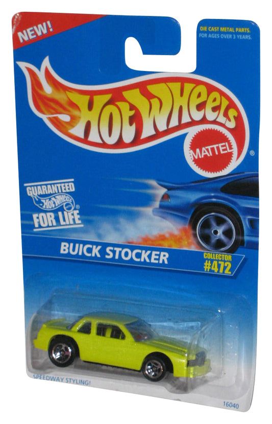 Hot Wheels Yellow Buick Stocker (1995) Mattel Die-Cast Toy Car #472