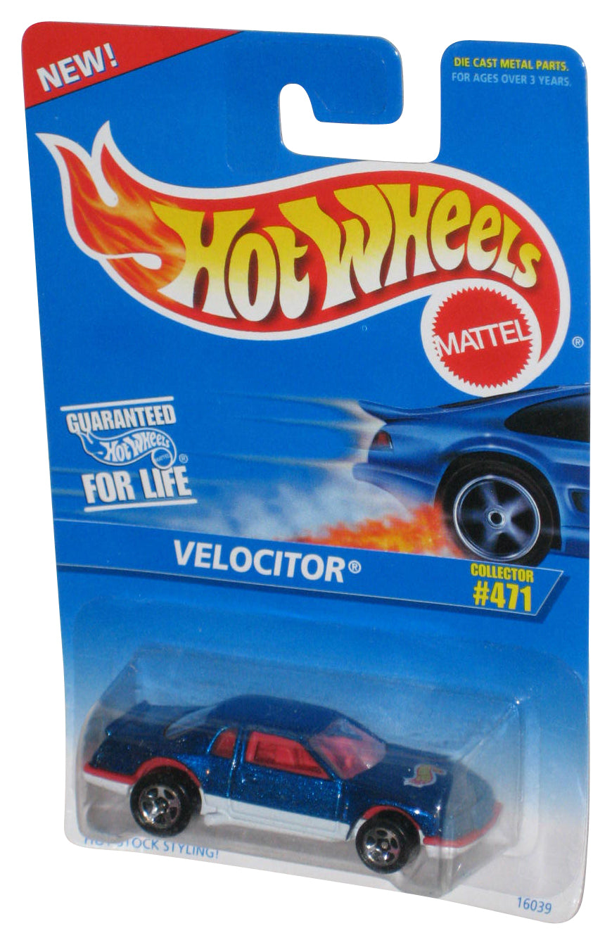 Hot Wheels Velocitor (1995) Mattel Blue Die-Cast Toy Car #471