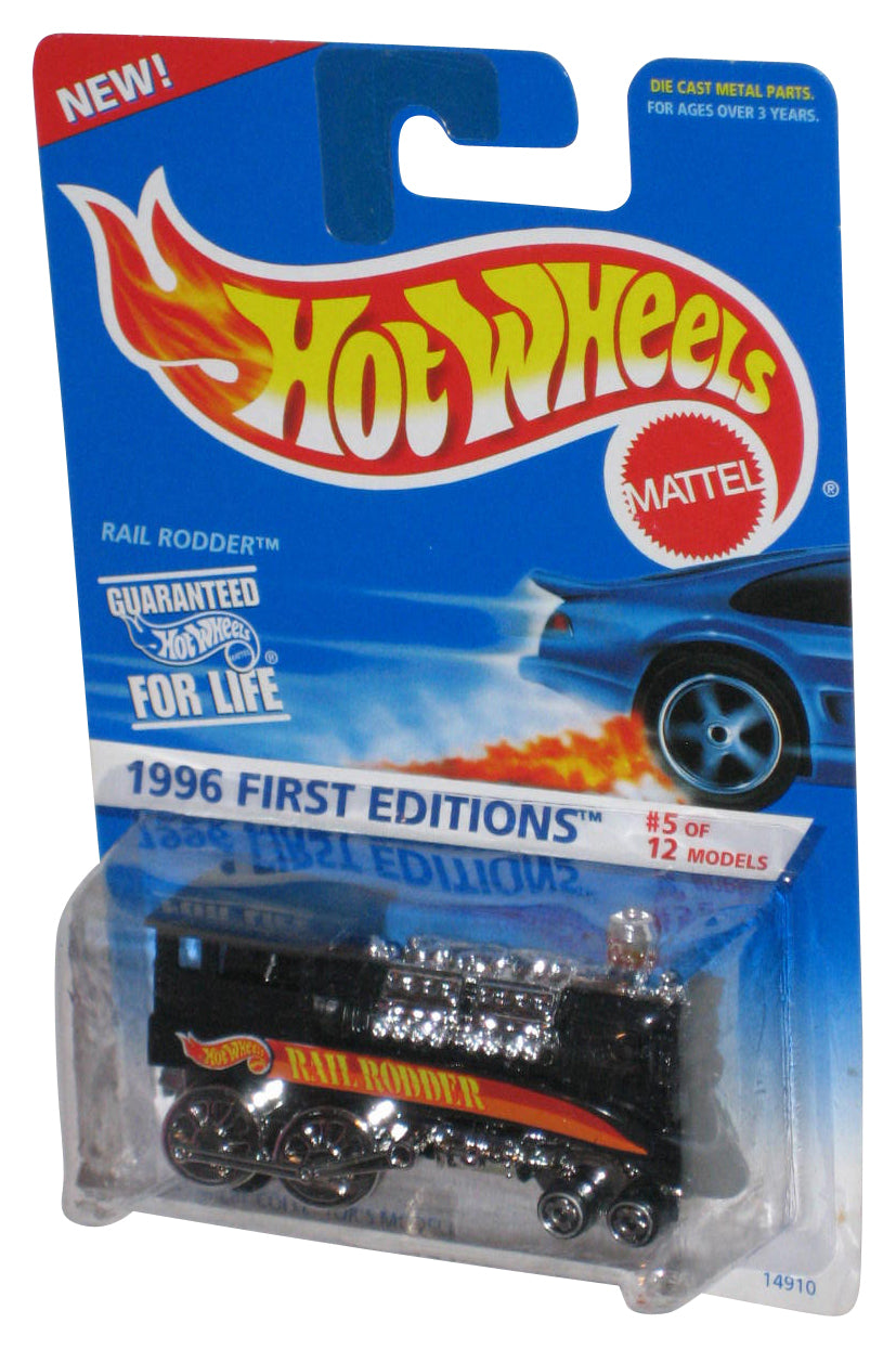 Hot Wheels 1996 First Editions 5/12 Rail Rodder Black Toy Car #370
