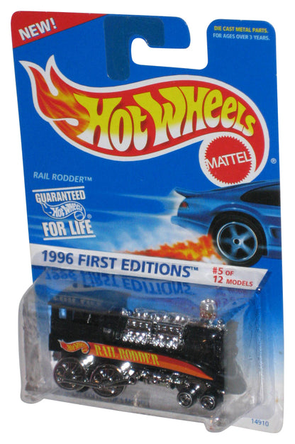 Hot Wheels 1996 First Editions 5/12 Rail Rodder Black Toy Car #370