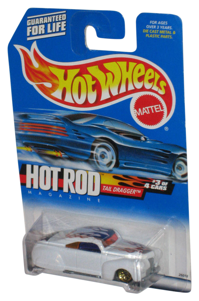 Hot Wheels Hot Rod Magazine 3/4 Tail Dragger (1999) White Toy Car #007