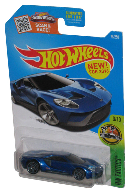 Hot Wheels HW Exotics (2016) Blue '17 Ford GT Toy Car 73/250