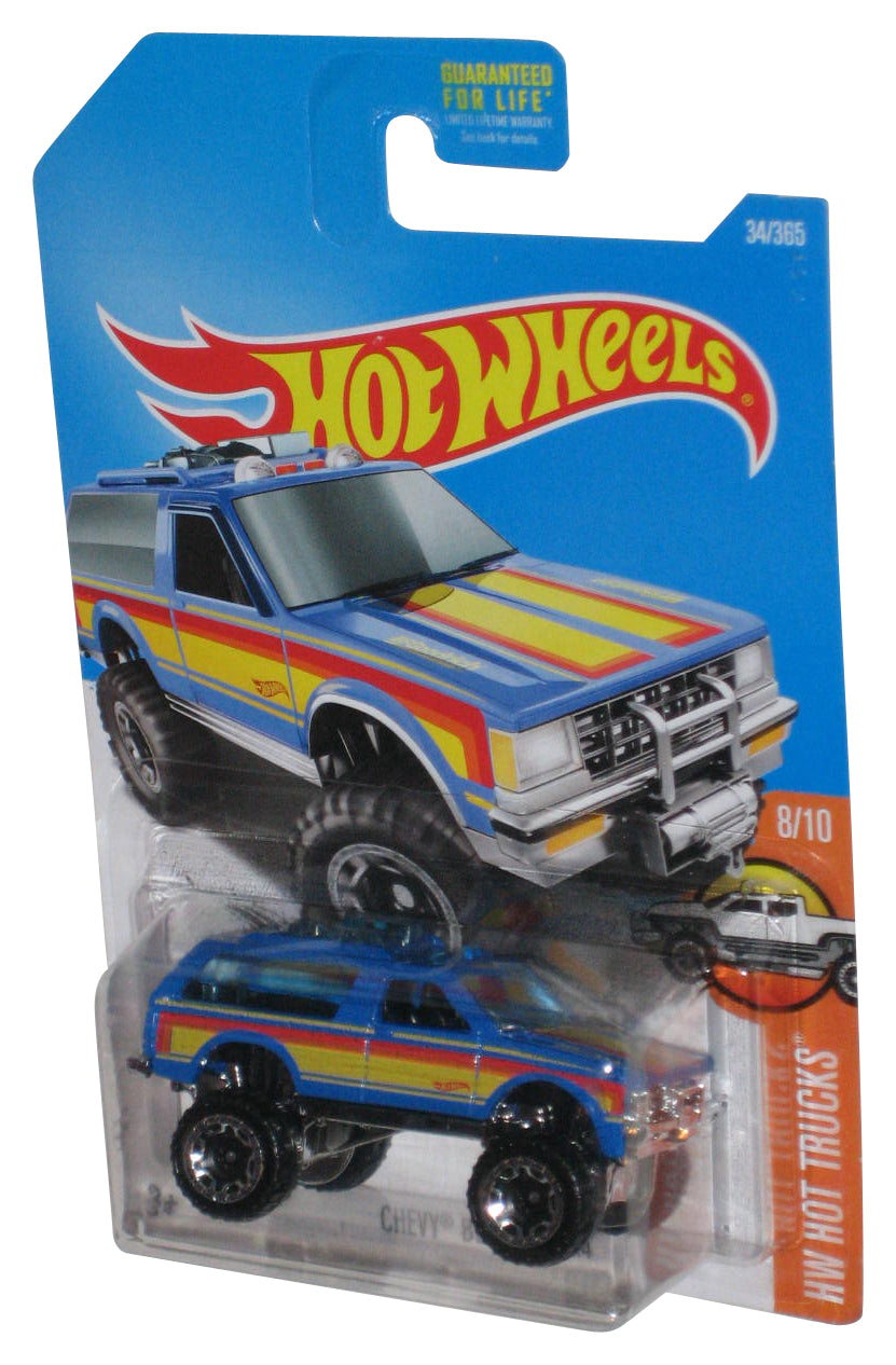 Hot Wheels HW Hot Trucks 8/10 (2015) Blue Chevy Blazer 4x4 Toy 34/365