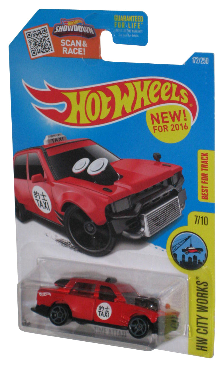 Hot Wheels HW City Works 7/10 (2016) Red Time Attaxi Car 172/250