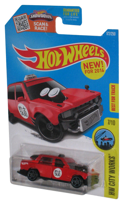 Hot Wheels HW City Works 7/10 (2016) Red Time Attaxi Car 172/250