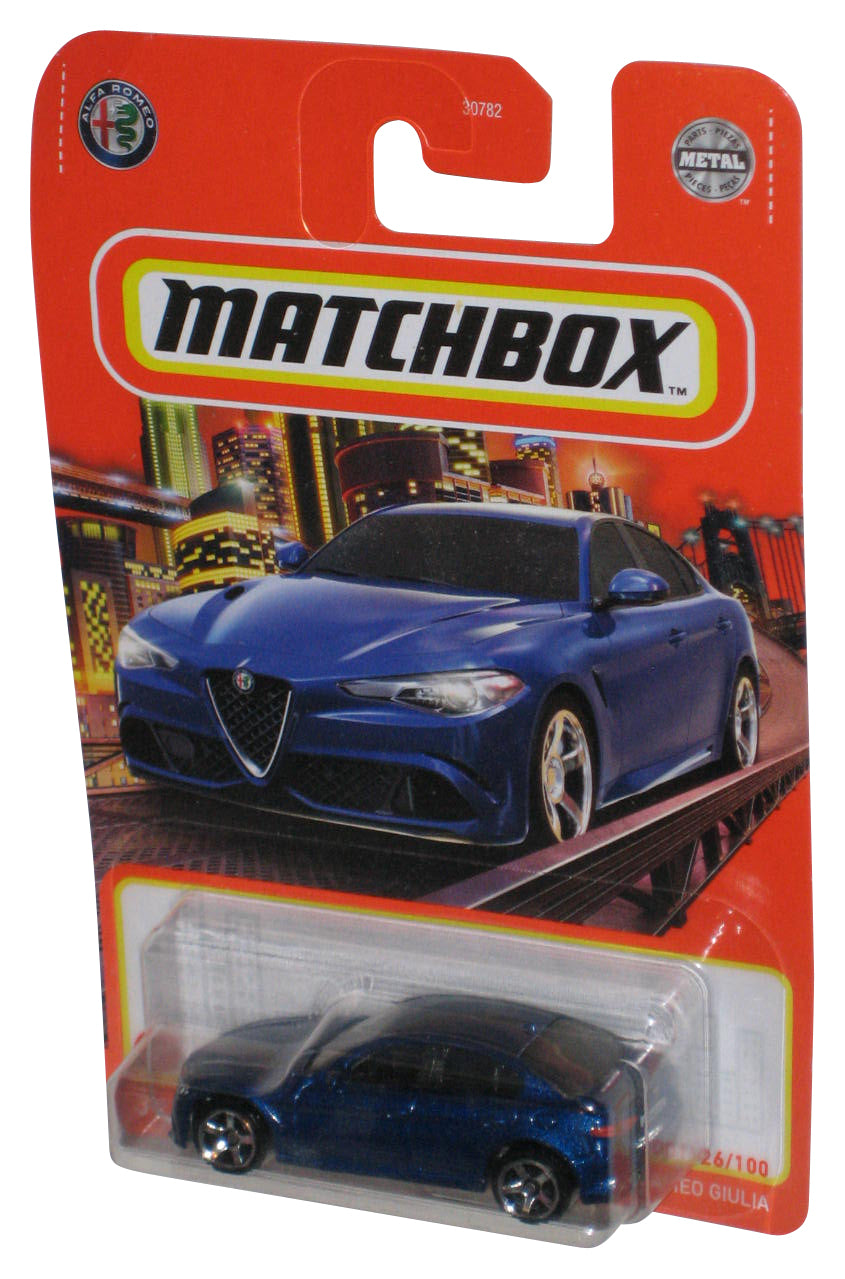 Matchbox 2016 Alfa Romeo Giulia (2021) Blue Metal Die-Cast Toy Car 26/100