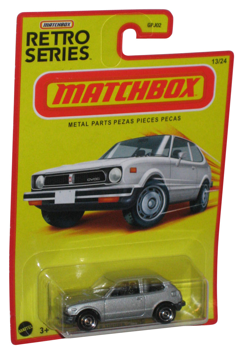 Matchbox Retro Series (2021) Silver 1976 Honda CVCC Toy Car 13/24