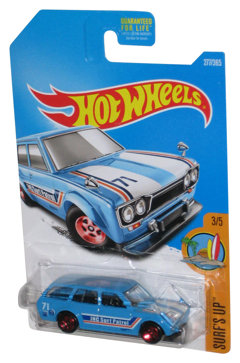 Hot Wheels Surf's Up (2015) Blue '71 Datsun Bluebird 510 Wagon Toy Car 277/365