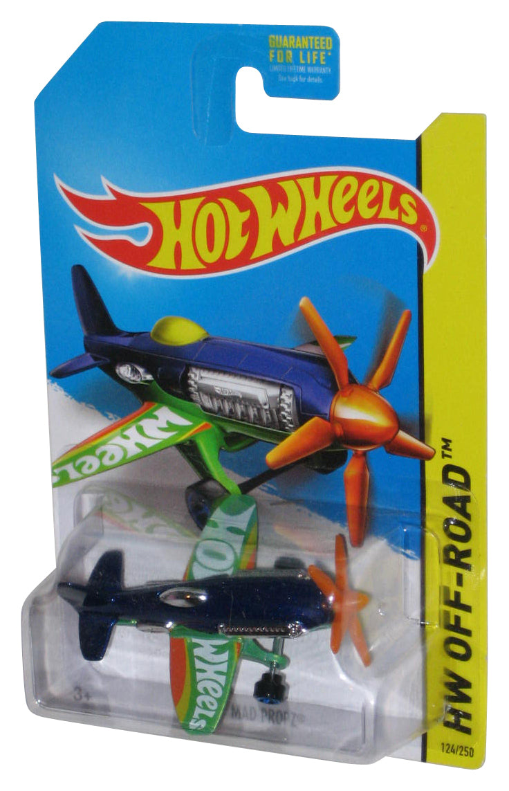 Hot Wheels HW Off-Road (2013) Blue & Green Mad Propz Toy Airplane 124/250