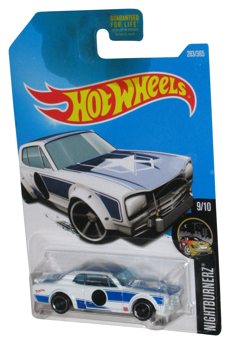 Hot Wheels Night Burnerz 9/10 (2015) White Nissan Skyline H/T 2000GT-X Toy Car 283/365