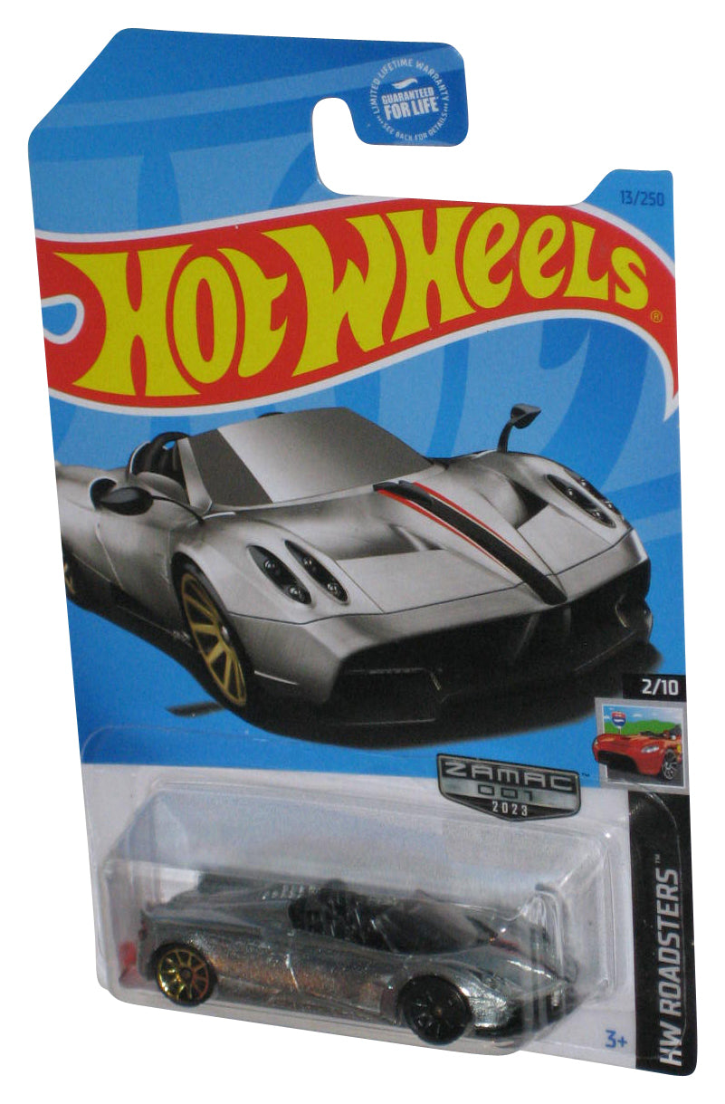 Hot Wheels HW Roadsters Zamac 001 (2023) Silver '17 Pagani Huayra Roadster Toy Car 13/250