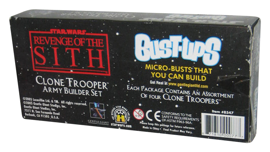 Star Wars Bust-Ups Blue Clone Trooper Army Builder (2005) Gentle Giant Micro Bust Model Kit Set - (Minor Wear)