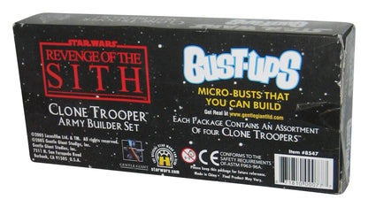 Star Wars Bust-Ups Blue Clone Trooper Army Builder (2005) Gentle Giant Micro Bust Model Kit Set - (Minor Wear)