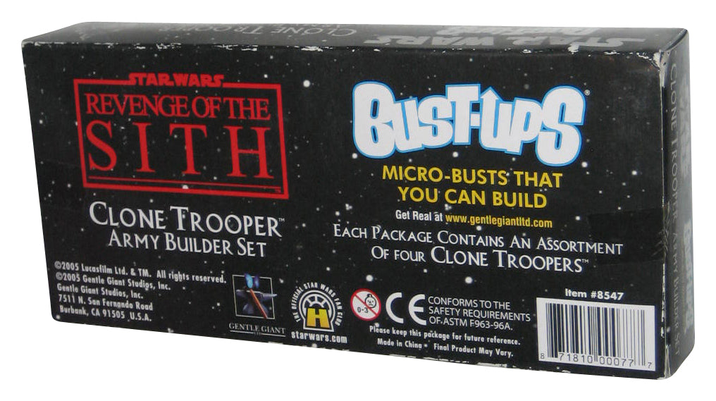 Star Wars Bust-Ups Blue Clone Trooper Army Builder (2005) Gentle Giant Micro Bust Set Model Kit - (Battle Damaged)
