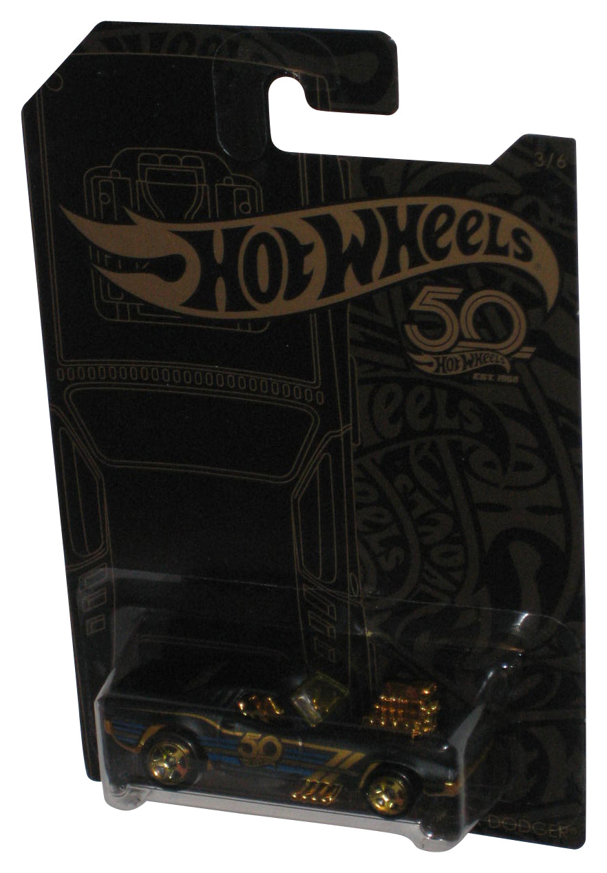 Hot Wheels 50th (2017) Black & Gold Series Rodger Dodger Toy Car 3/6