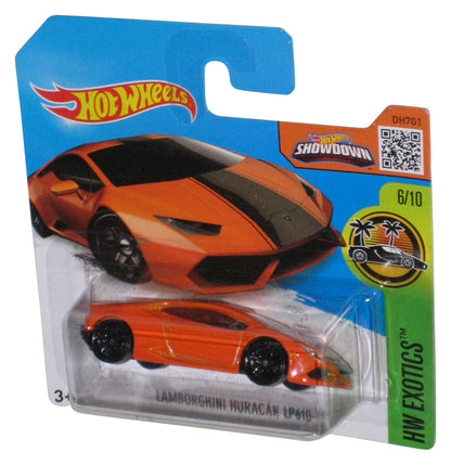 Hot Wheels HW Exotics (2015) Orange Lamborghini Huracan LP610-4 Toy Car 6/10 - (Short Card)