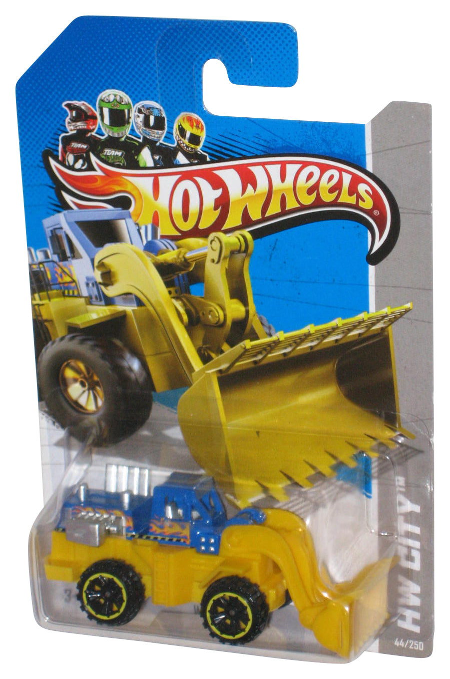 Hot Wheels HW City (2012) Yellow & Blue Wheel Loader Toy 44/250
