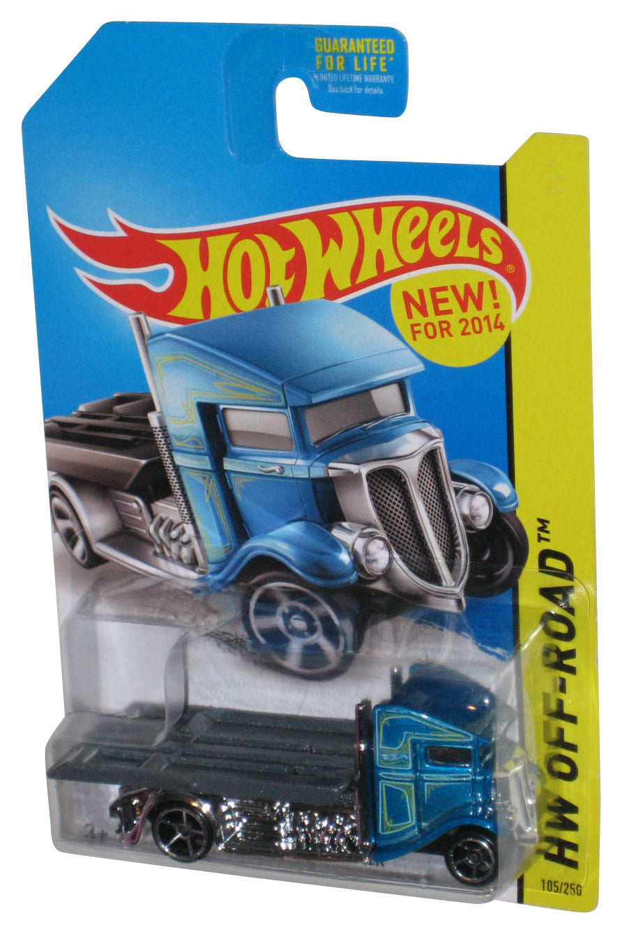 Hot Wheels HW Off-Road (2014) Blue Fast-Bed Hauler Toy Truck 105/250